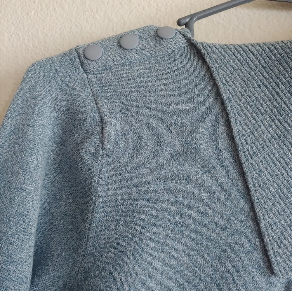 Vintage Blue Turtleneck Sweater Womens Large